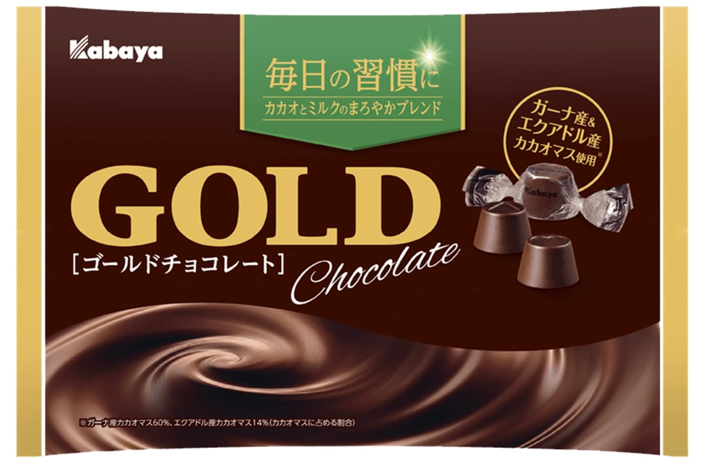 Amazon | カバヤ ゴールドチョコレート 173g×4袋 | カバヤ食品 | 板